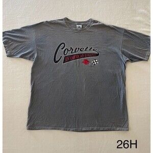 Corvette‎ American Legend GM Men's Gray T-Shirt 3XL Anvil Tag 100% Cotton